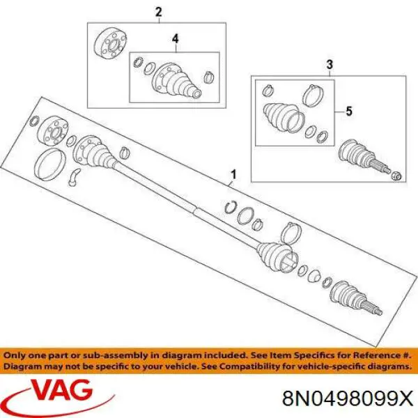 ШРУС зовнішній передній 8N0498099 VAG
