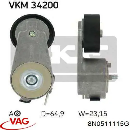 Пружина задня VAG 8N0511115G ціна, від 73.32 USD