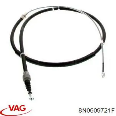 Трос ручного гальма задній, правий/лівий 8N0609721F VAG