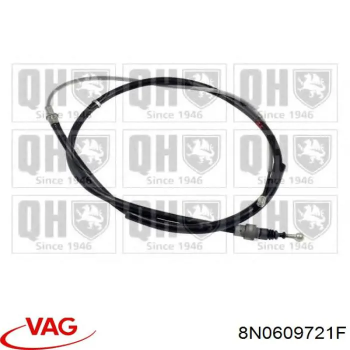 Трос ручного гальма задній, правий/лівий VAG 8N0609721F ціна, від 11.00 USD