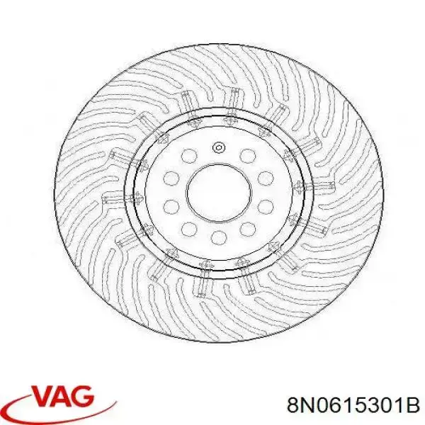 Диск гальмівний передній VAG 8N0615301B