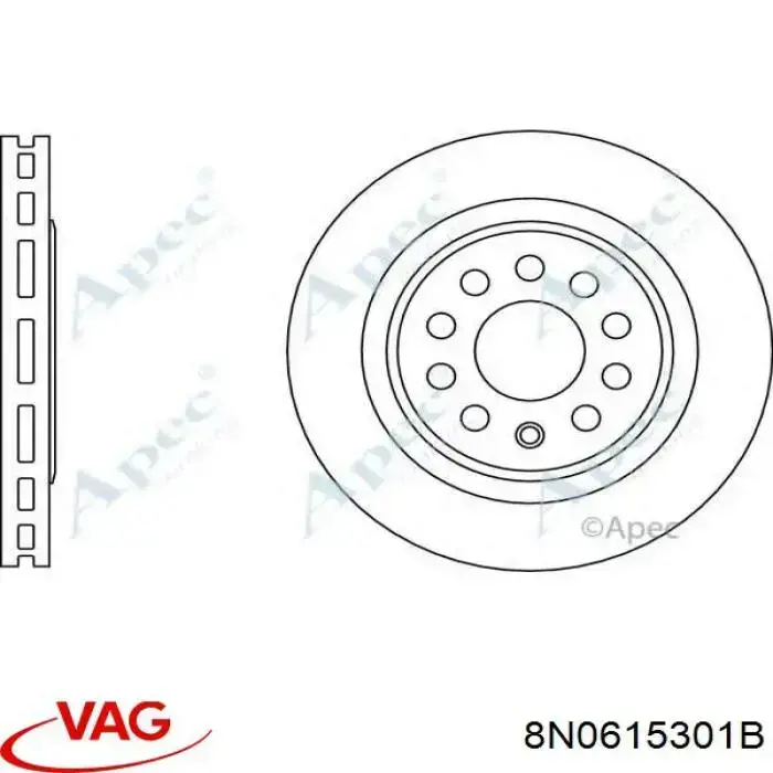 8N0615301B VAG Гальмо дискове переднє