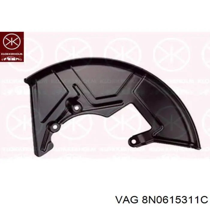 Купити 8N0615311C VAG Захист гальмівного диска, переднього, лівого