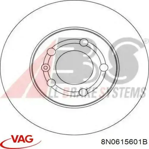 8N0615601B VAG Дискові гальма