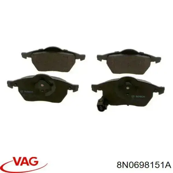 Передні тормозні колодки 8N0698151A VAG