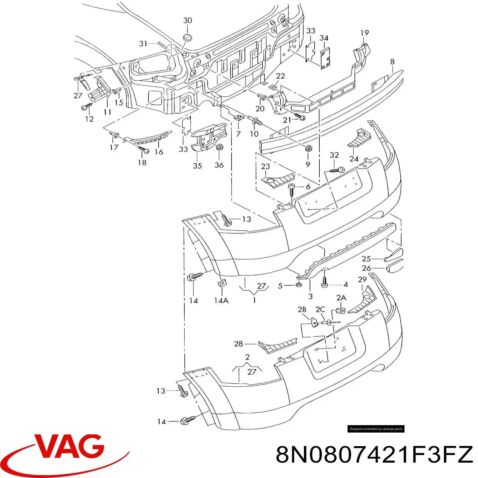  VAG 8N0807421F3FZ ціна, від 334.16 USD