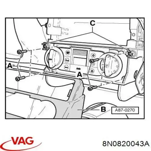 8N0820043A VAG Механізм управління кондиціонером