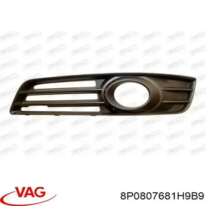Решітка переднього бампера, ліва VAG 8P0807681H9B9 ціна, від 27.69 USD