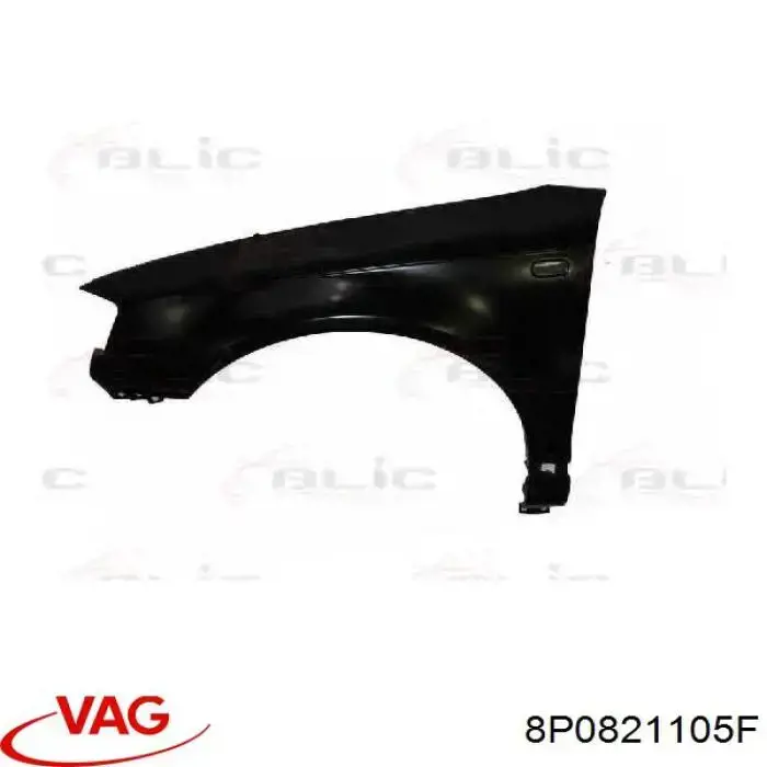 Ліве переднє крило VAG 8P0821105F ціна, від 42.66 USD