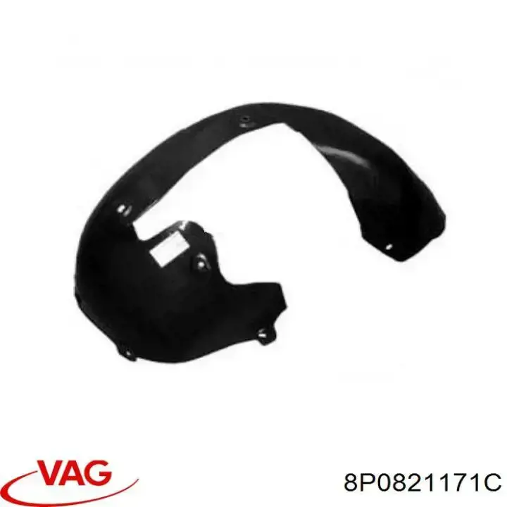 Підкрилок переднього крила, лівий задній VAG 8P0821171C ціна, від 15.52 USD