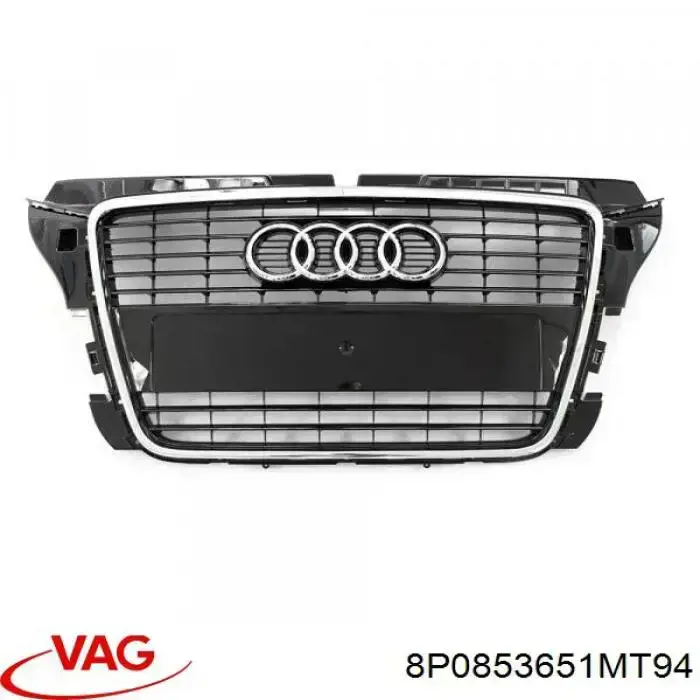 Решітка радіатора 8P0853651MT94 VAG