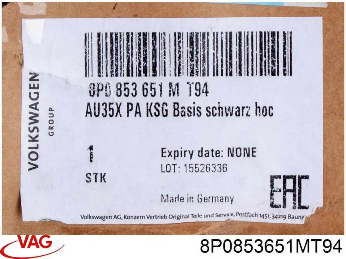 8P0853651MT94 VAG Решітка радіатора