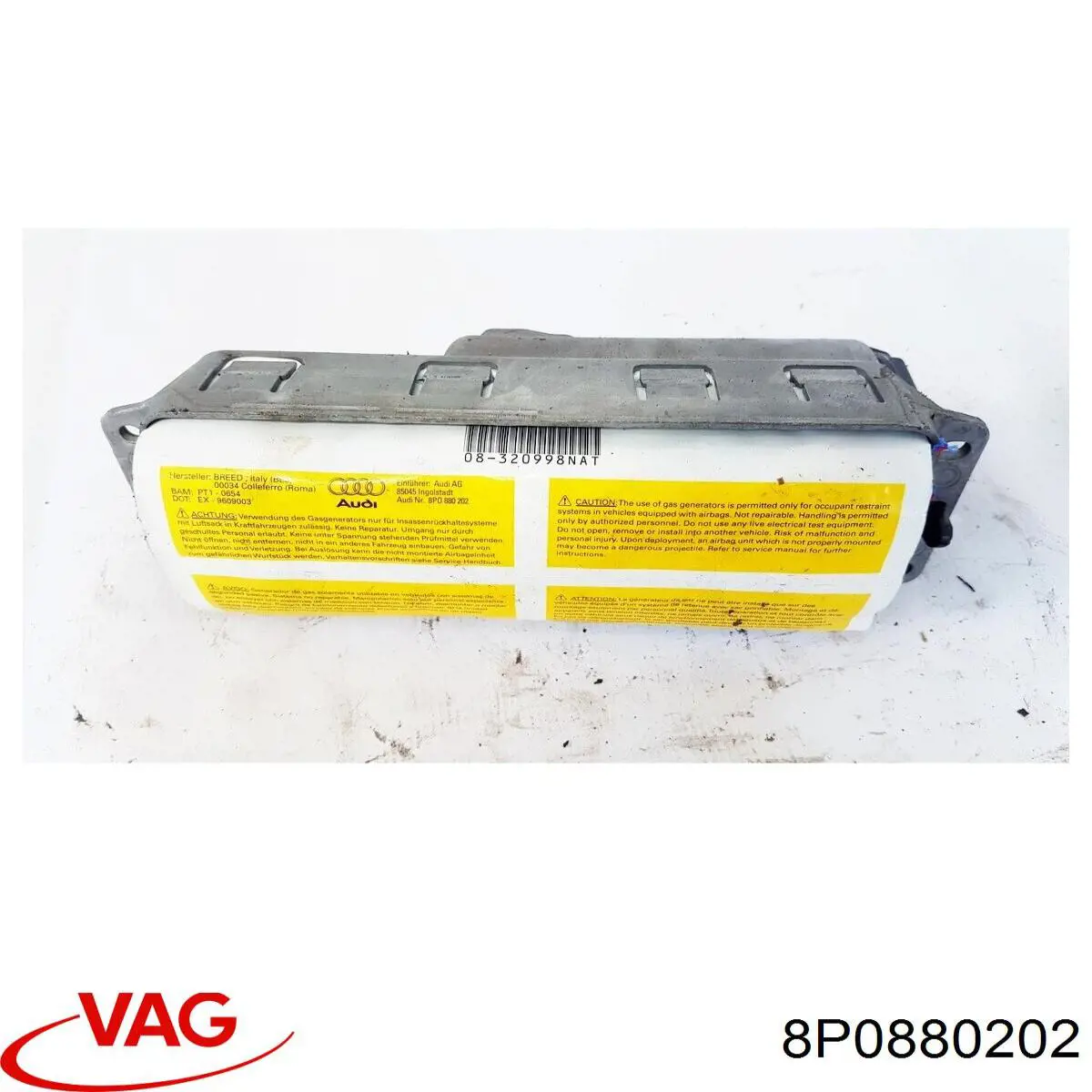Подушка безпеки, пасажирська, AIRBAG VAG 8P0880202