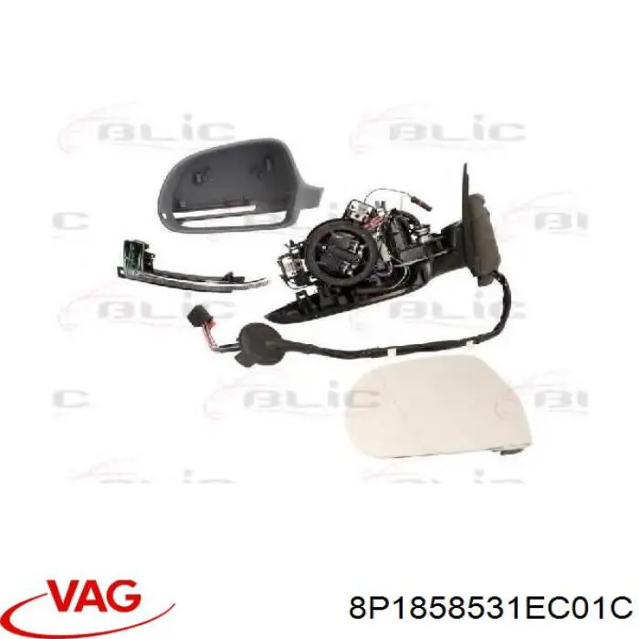 Ліве бокове дзеркало 8P1858531EC01C VAG