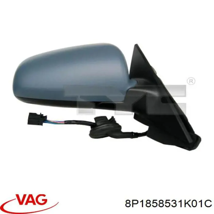 Ліве бічне дзеркало VAG 8P1858531K01C ціна, від 106.62 USD