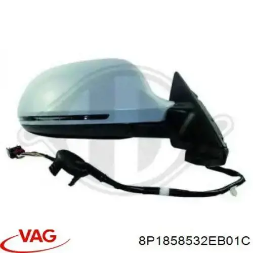 Праве бічне дзеркало VAG 8P1858532EB ціна, від 130.15 USD