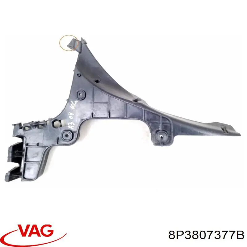 8P3807377B VAG Напрямна заднього бампера, ліва