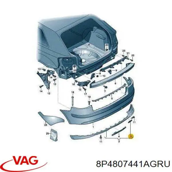  VAG 8P4807441AGRU ціна, від 41.77 USD