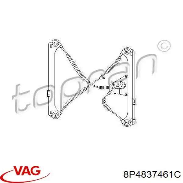 Склопідйомник передньої лівої двері 8P4837461C VAG