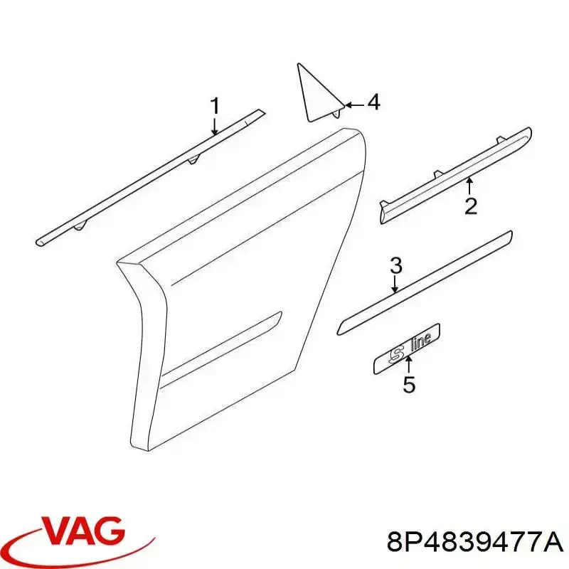  VAG 8P4839477A ціна, від 64.15 USD