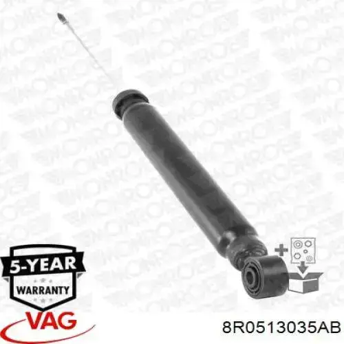 Купити 8R0513035AB VAG Стійка амортизатора задня