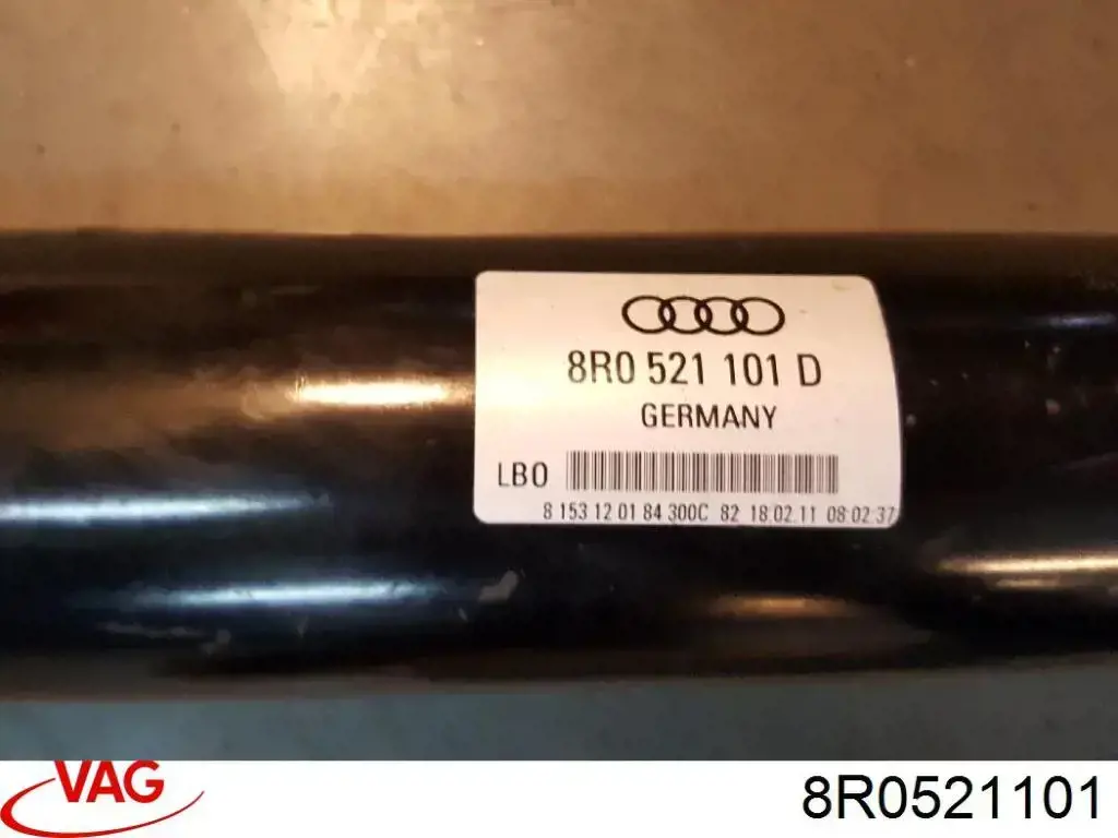 Вал карданний задній, у зборі VAG 8R0521101 ціна, від 196.18 USD