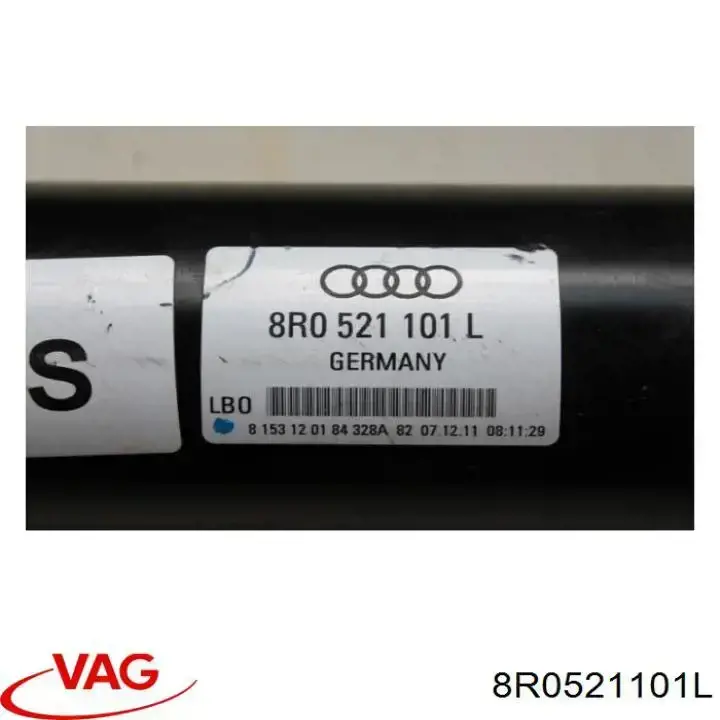 Вал карданний задній VAG 8R0521101L