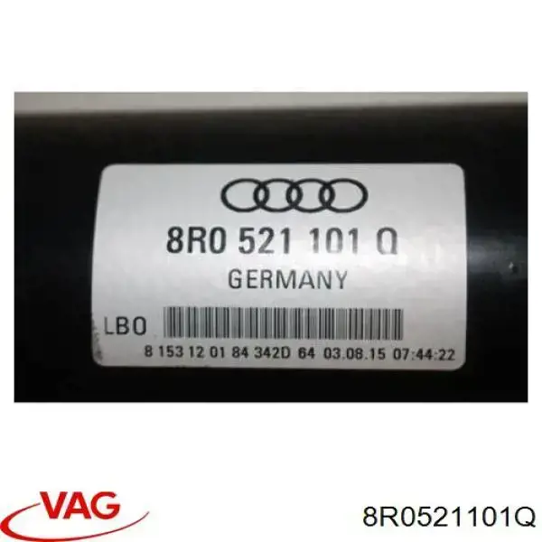 Вал карданний задній, у зборі VAG 8R0521101Q ціна, від 190.04 USD