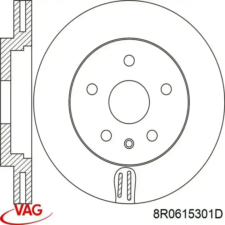 Гальмівні диски передні 8R0615301D VAG