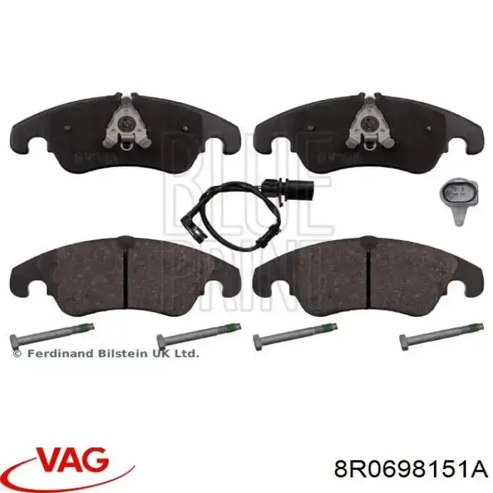 8R0698151A VAG Передні гальмівні колодки