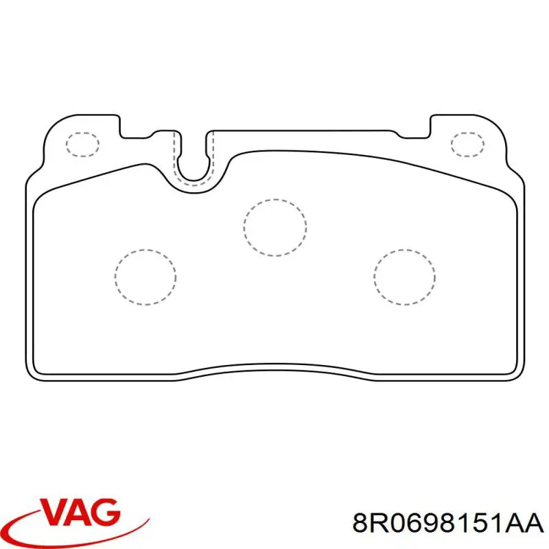 Тормозні колодки VAG 8R0698151AA