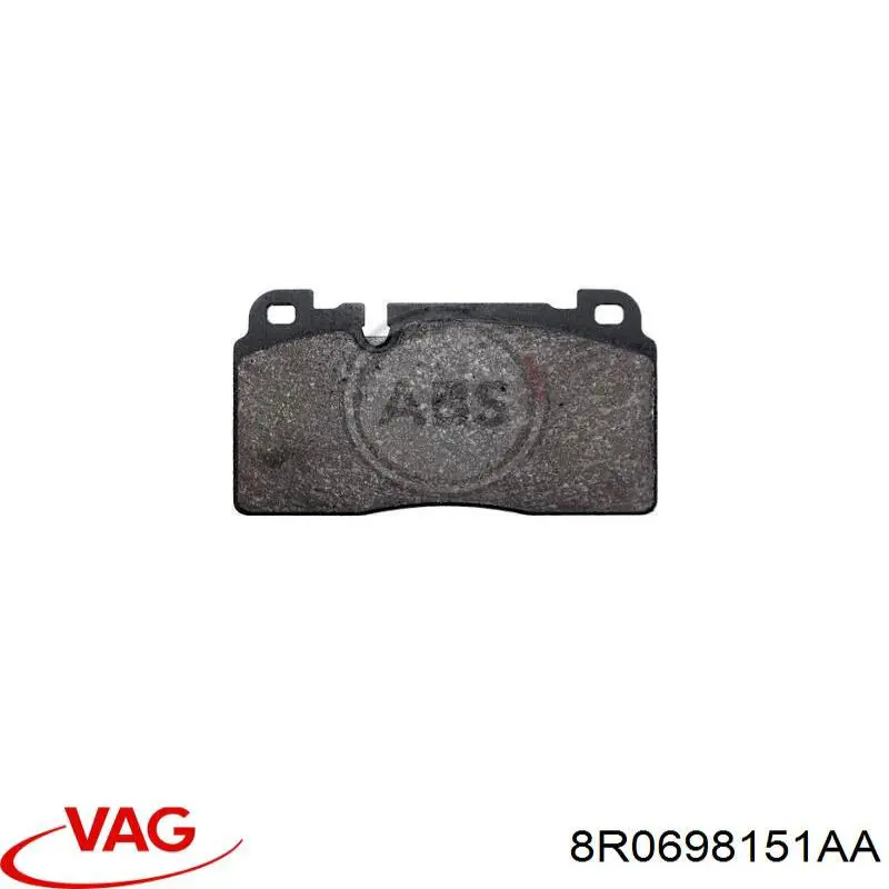 8R0698151AA VAG Передні гальмівні колодки