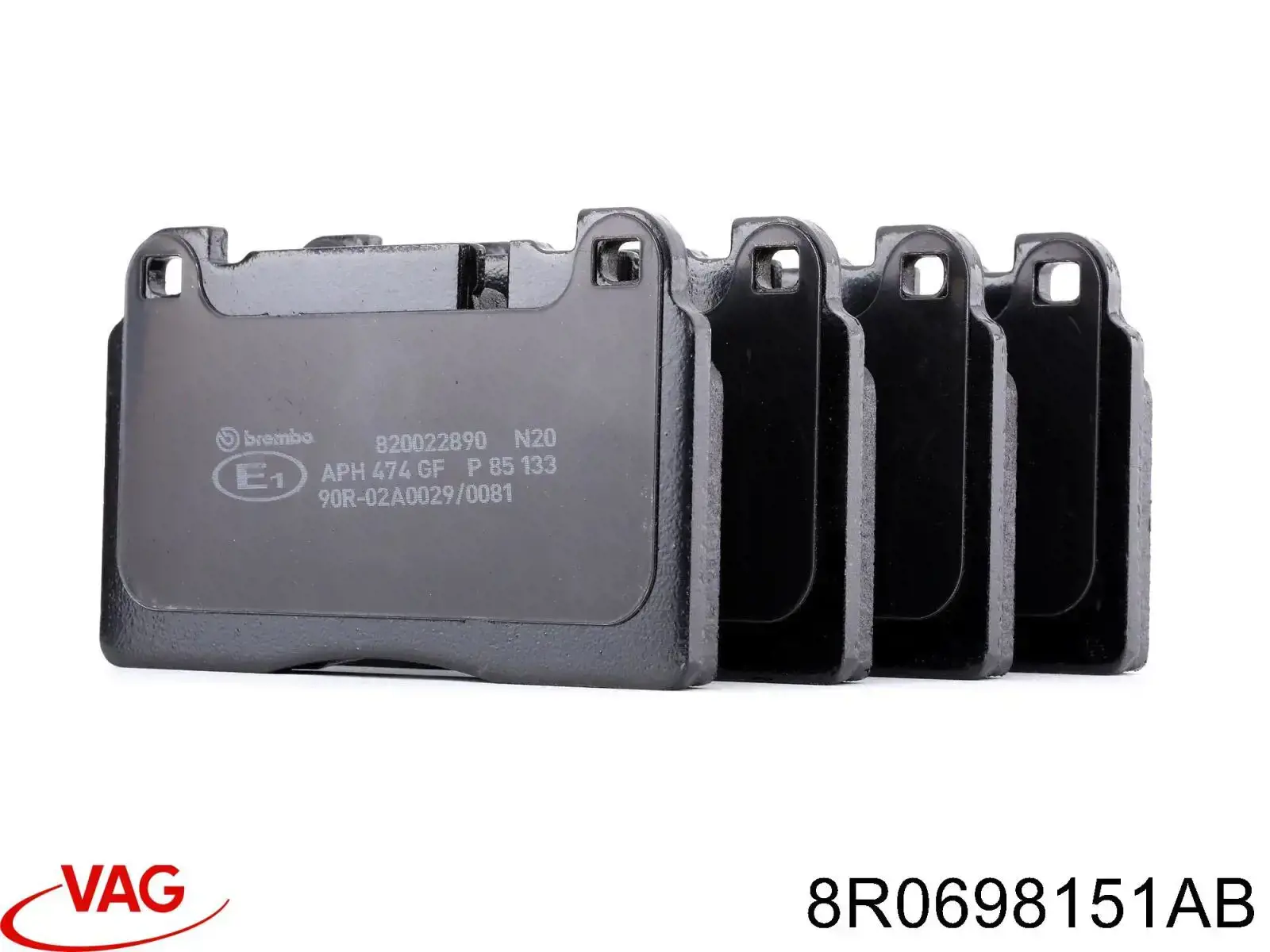 Купити 8R0698151AB VAG Колодки гальмівні передні, дискові