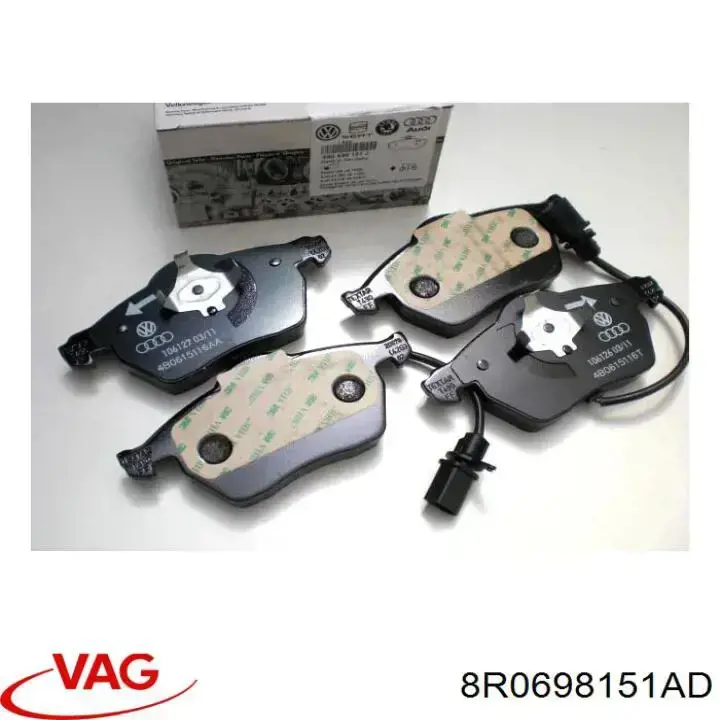 Купити 8R0698151AD VAG Колодки гальмівні передні, дискові