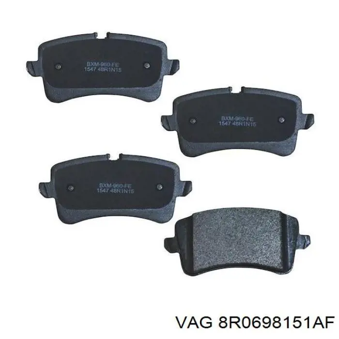 Передні тормозні колодки 8R0698151AF VAG