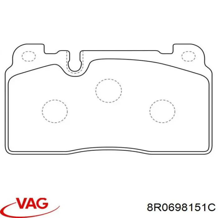 Передні тормозні колодки 8R0698151C VAG
