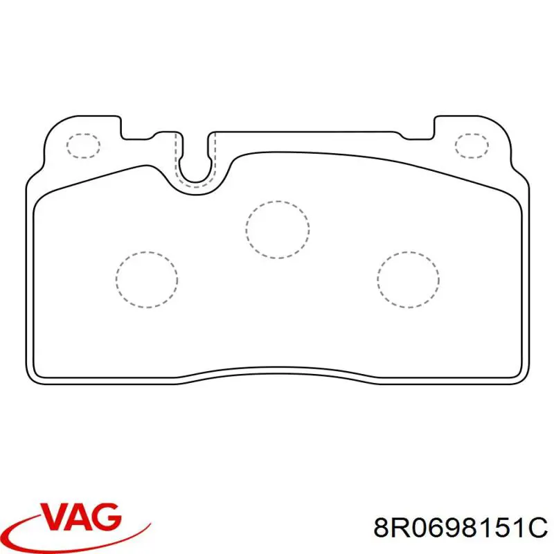 8R0698151C VAG Передні гальмівні колодки