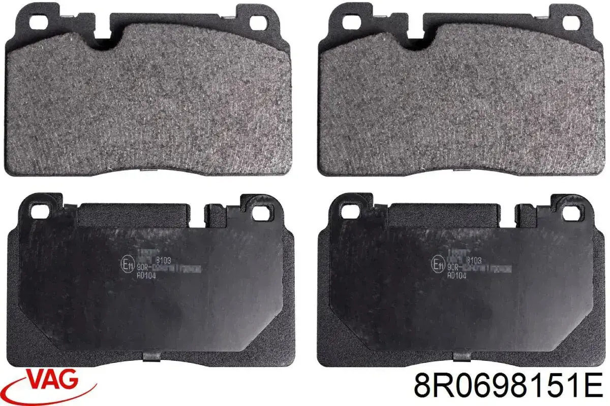 Гальмівні колодки VAG 8R0698151E ціна, від 62.99 USD