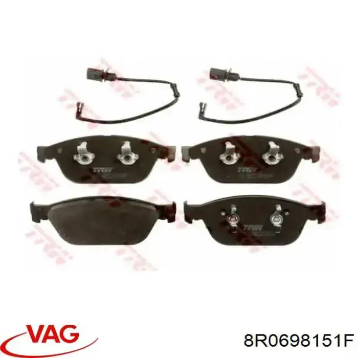 Передні тормозні колодки 8R0698151F VAG
