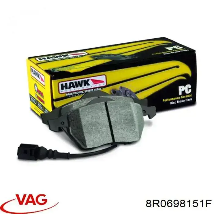8R0698151F VAG Передні гальмівні колодки