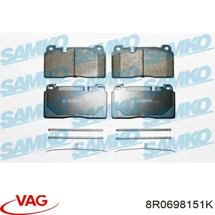 Гальмівні колодки VAG 8R0698151K ціна, від 61.84 USD