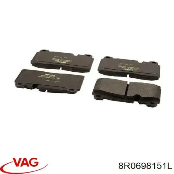 Купити 8R0698151L VAG Колодки гальмівні передні, дискові