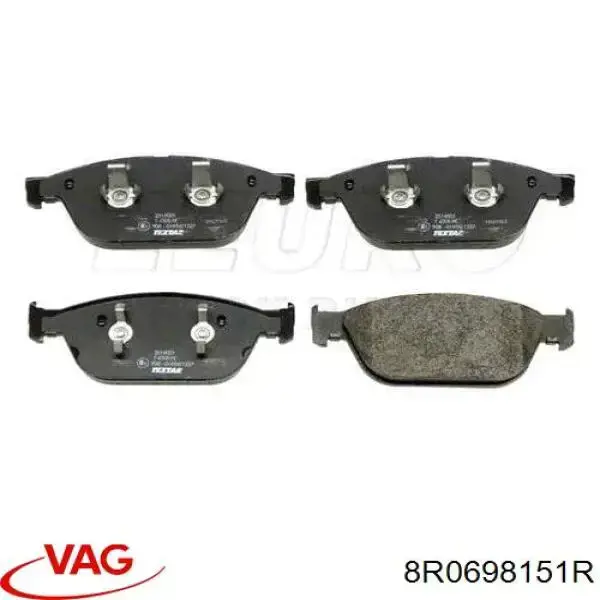 Гальмівні колодки VAG 8R0698151R ціна, від 119.76 USD