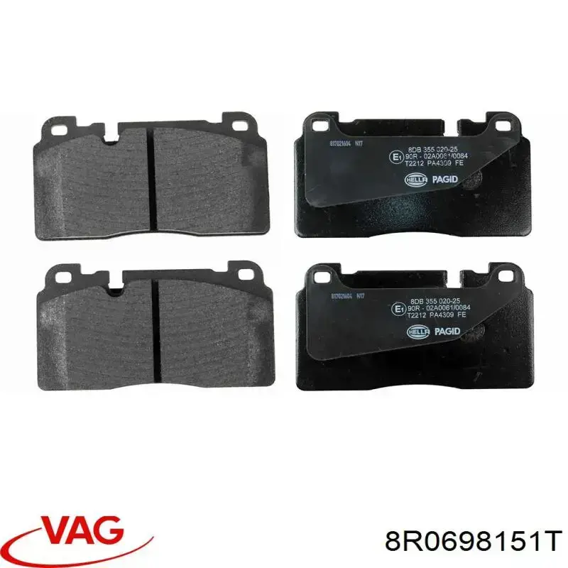 Купити 8R0698151T VAG Колодки гальмівні передні, дискові