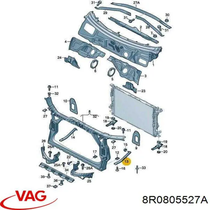 Кронштейн передньої панелі, лівий PAD30071OL Signeda