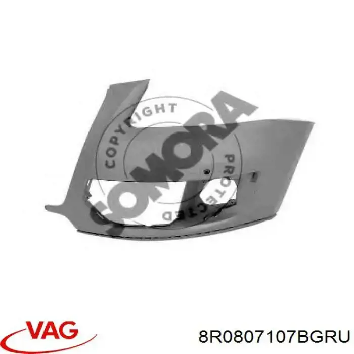 8R0807107BGRU VAG Бампер передній в зборі