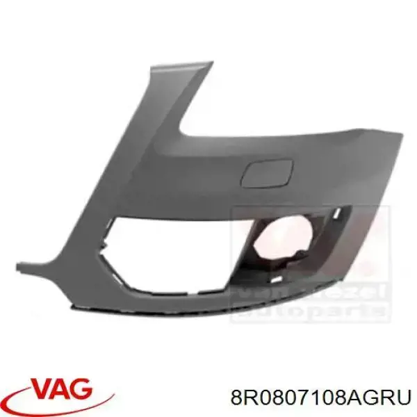 Бампер передній, права частина VAG 8R0807108AGRU ціна, від 33.46 USD