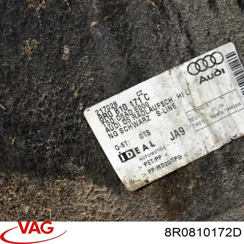 8R0810172D VAG Підкрилок задній правий