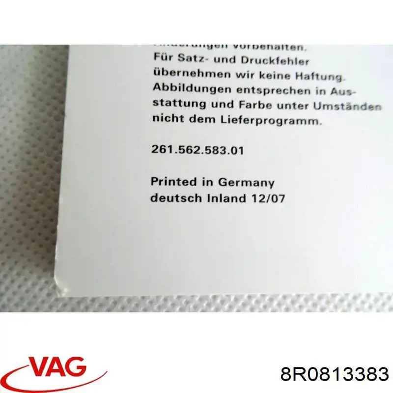  8R0813383 VAG