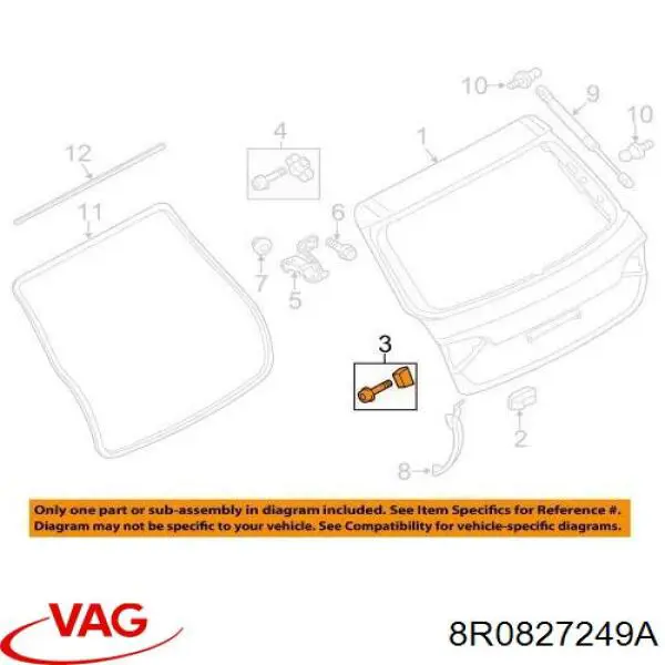  VAG 8R0827249A ціна, від 5.07 USD